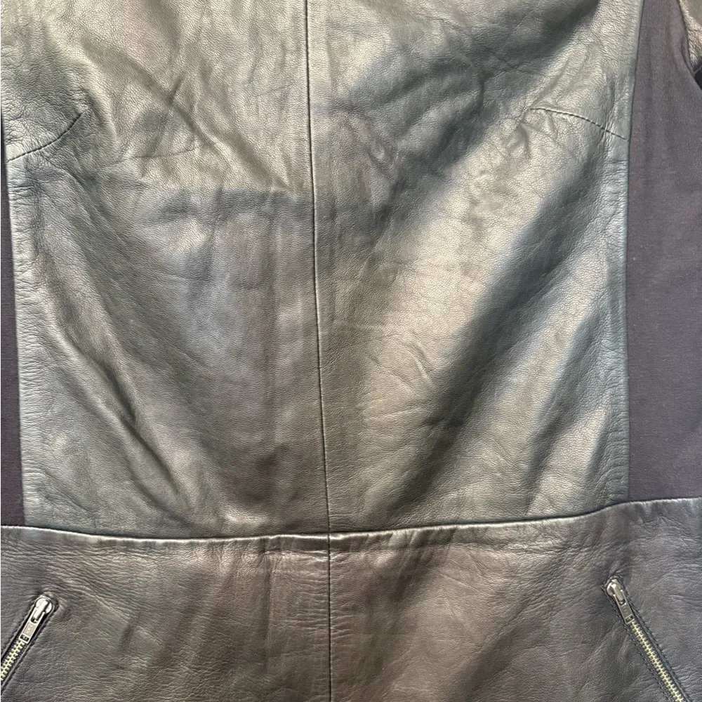 Halogen Black Leather Mini Dress - Picture 3 of 5
